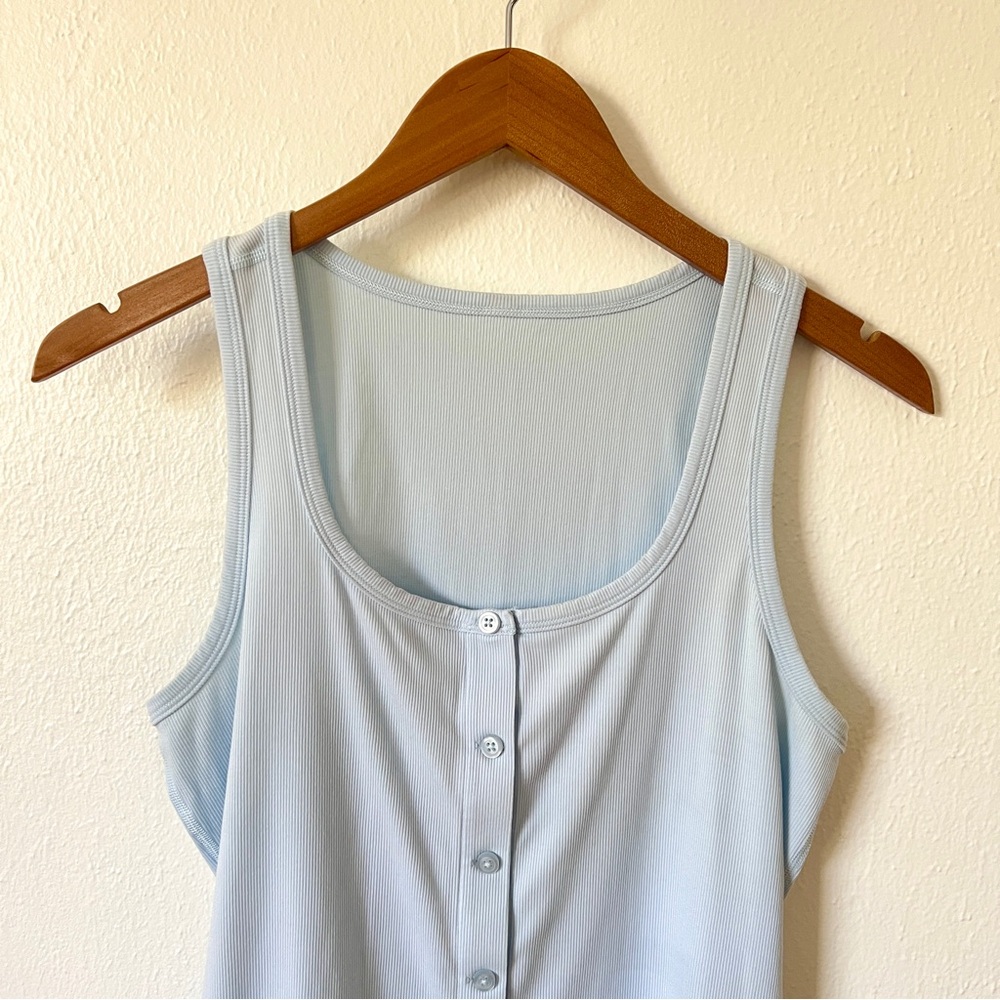 Vuori Pose Cardigan Tank in Light Mist - Picture 6 of 11